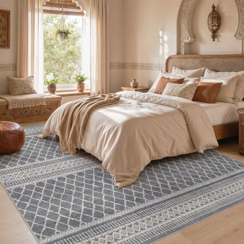 cotiled Boho 9x12 Area Rug for Living Room: Large Moroccan Washable Rug - Image 5