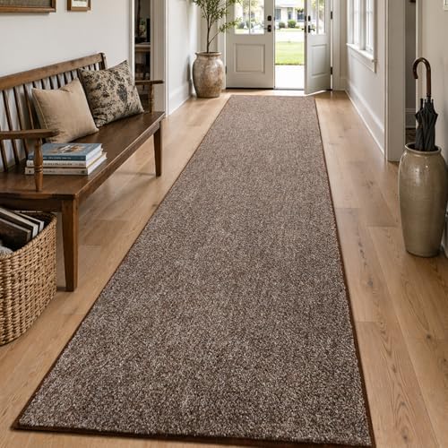 2x10 Coffee/White Runner Rug Washable Non-Slip for Kitchen Hallway Bathroom - Image 3