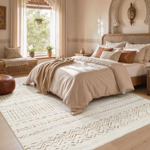 cotiled Boho 5x7 Area Rugs for Living Room: Soft Moroccan Washable Rug - Image 6
