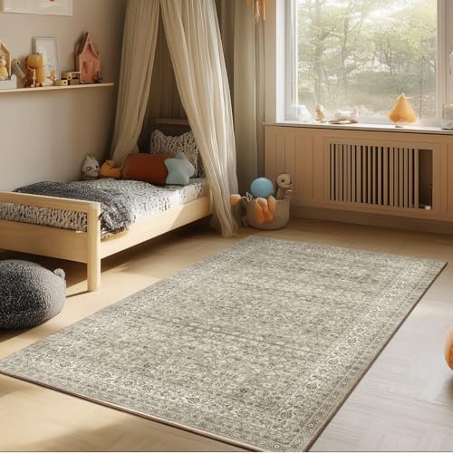 4x6 Washable Area Rugs for Entryway: Door Mat Indoor Entrance Throw Rug Non Slip Low Pile Kitchen Rug for Front Door Indoor Entrance Entry Kids Room - Image 4