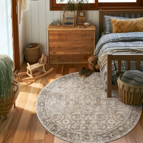 Machine Washable Rugs for Living Room: 4x4 Area Rugs for Bedroom - Image 3