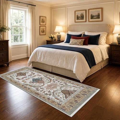 Runner Rug for Entryway 2.6 x 8 Washable Floral Rug - Image 3