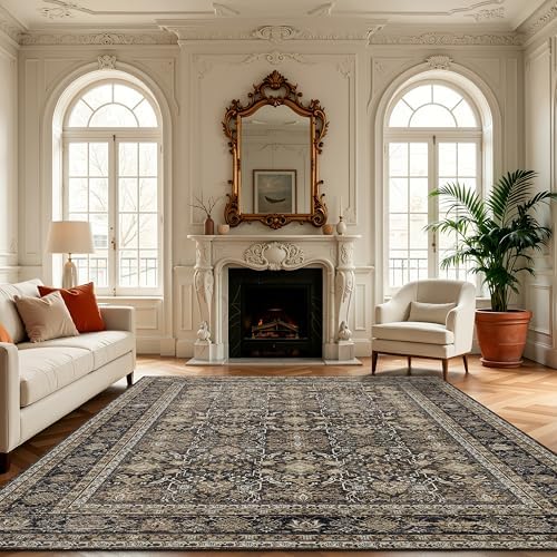 Ruaruarug Washable Area Rug 8×10 for Living Room, Ultra Soft, Copper by Ruaruarug