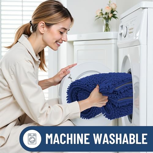 Smiry Bathroom Rugs 30X20, Luxury Chenille Extra Soft Absorbent Bath Mat - Image 6