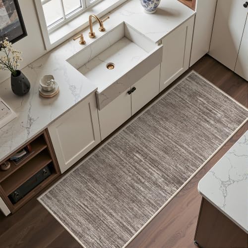 2x6 Runner Rug Non Slip,Washable Hallway Runner Rug,Brown - Image 3