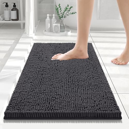 Smiry Bathroom Rugs 24X16, Luxury Chenille Extra Soft Absorbent Bath Mat by Smiry