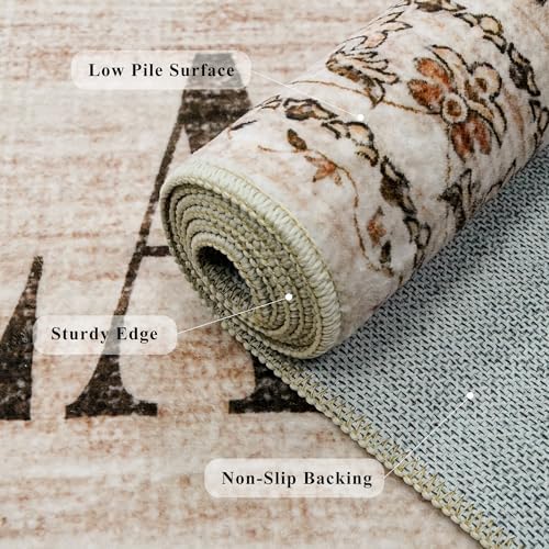 RUUGME 20x48 Laundry Room Rug Runner - Non Slip Washable Carpet for Mudroom Washroom Soft Stain Resistant Carpets Durable Low Pile Farmhouse Decor Floor Mat for Bathroom 20"x48" Natural Wood Brown - Image 6