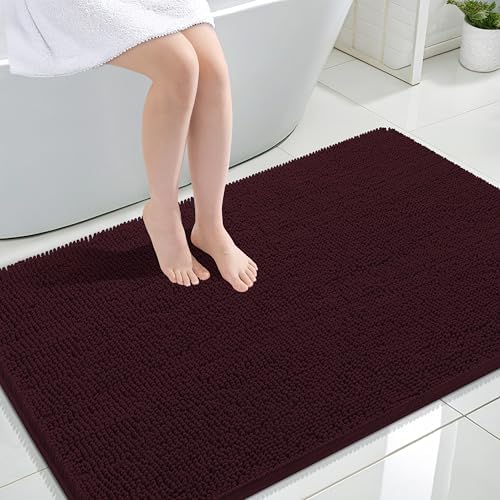 OLANLY Large Bathroom Rugs 47x32, Extra Soft Absorbent Chenille Bath Rugs by OLANLY