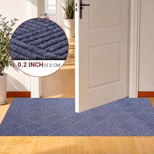DAKKIONY Diamond Runner Rug, Non-Slip Rubber Backing, Gray, 3 x 10 Ft - Image 3