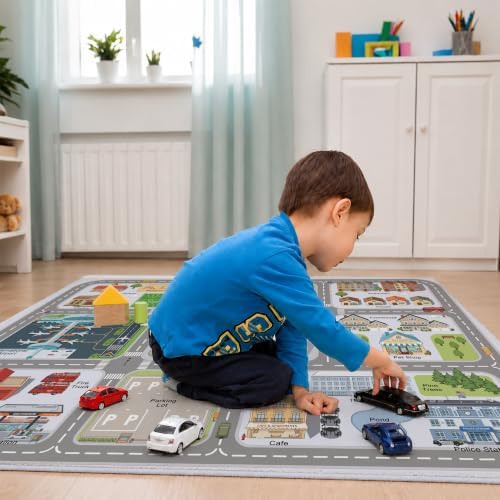 Nayoroom Kids City Community Rug, Airport and Roads, Non-Slip, 5 x 7 ft - Image 6