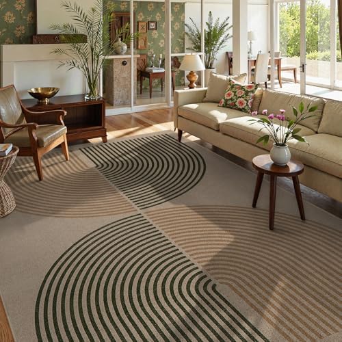 Lahome Modern Rainbow Easy Jute Rug 9x12, Large Nature Rugs for Living Room by Lahome
