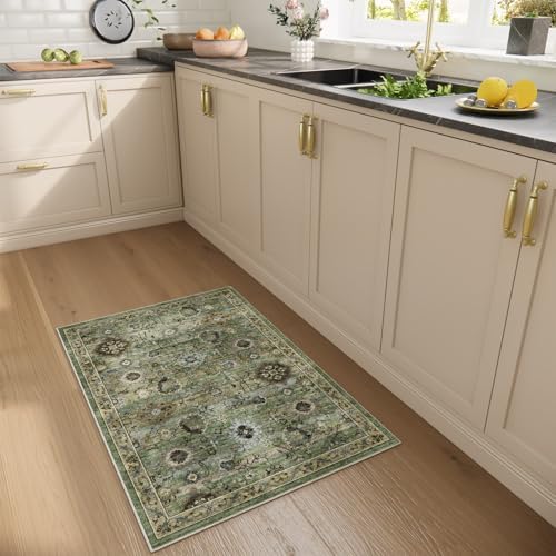 Machine Washable Small Rugs for Kitchen: Door Mat Indoor Entrance 2x3 Throw Rug Stain Resistant Non-Slip Low Pile Soft Carpets for Entryway Front Door Indoor Entrance Entry Bedroom - Image 5
