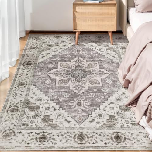 SERISSA 3x5 Washable Non Slip Boho Area Rug for Bedroom，Earth Tone by SERISSAHomeDecorCollection