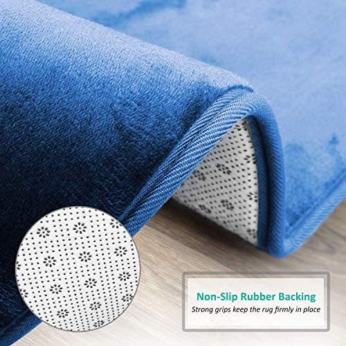 Clara Clark Bathroom Rugs, Velvet Memory Foam Bath Mat, Non-Slip, Machine Washable Bath Rugs - Dries Quickly, Ultra Soft Plush Bath Mats for Bathroom, 20 x 24, Royal Blue - Image 4