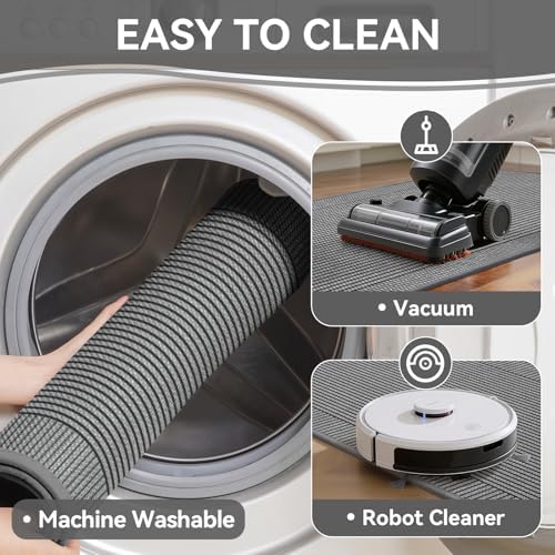 Kitchen Mats for Floor, Non Slip Kitchen Rugs, 17x30 Grey - Image 4