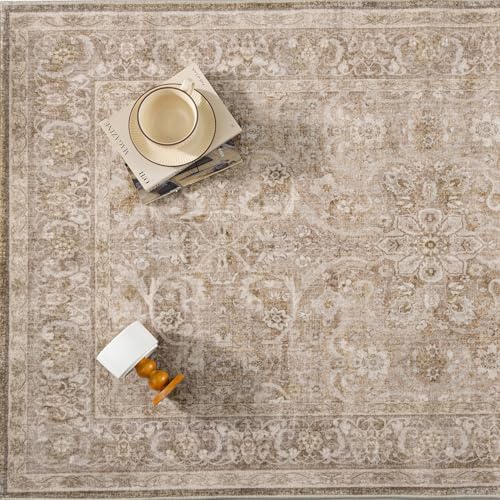 PureCozy Brown 2x6 Washable Runner Rug Kitchen Vintage Distressed Carpet - Image 6