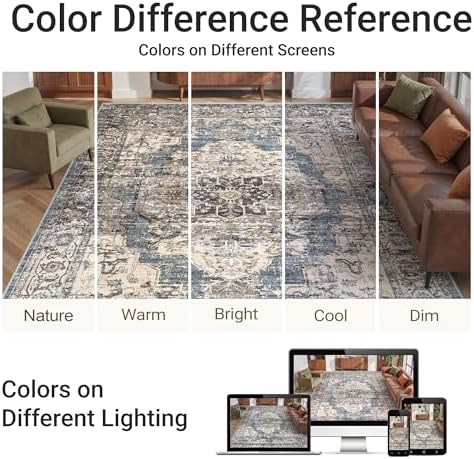 befbee Washable 5x7 Area Rug Non Slip Stain Resistant Rug for Living Room - Image 6