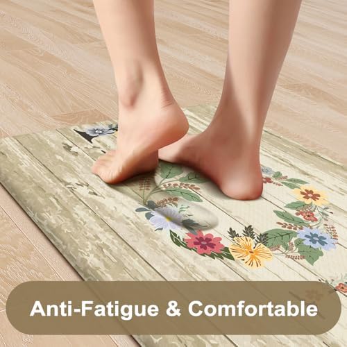 KIMODE Anti Fatigue Mats for Kitchen Floor Comfort Cushioned Rugs Sets of 2 - Image 3