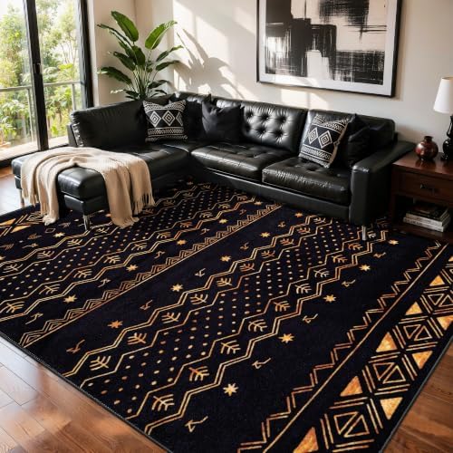 SERISSA 6x9 Washable Non-Slip Boho Area Rug for Living Room - Image 2