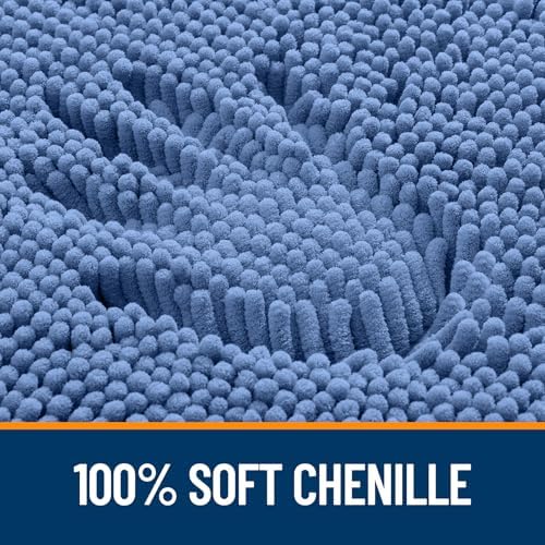 OLANLY Bathroom Runner Rugs 47x24, Extra Soft Absorbent Chenille Bath Rugs - Image 3