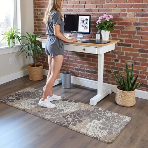 GENIMO Anti Fatigue Kitchen Mats for Floor 23"X71",Runner Rug,Coffee Brown - Image 5