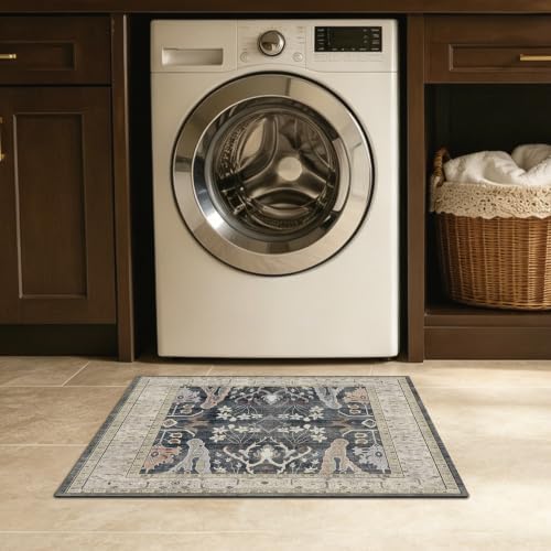Entryway Rug 2X3 Small Rugs Floral Rug - Image 4