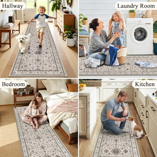 HEBE Hallway Runner Rug 2'x6', Washable Non Slip Kitchen Rug Runner - Image 6