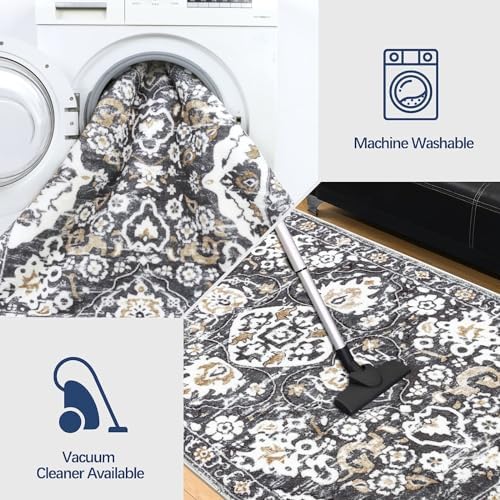 HEBE Hallway Runner Rug 2'8''x14', Washable Non Slip Kitchen Rug Runner - Image 5