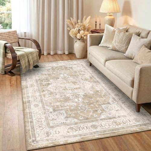 Vintage Area Rug 3x5 Ft Washable Rugs for Entryway Indoor by Unknown