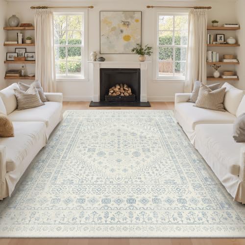 zesthome 8x10 Area Rugs for Living Room,Large Washable Rug,Blue - Image 3