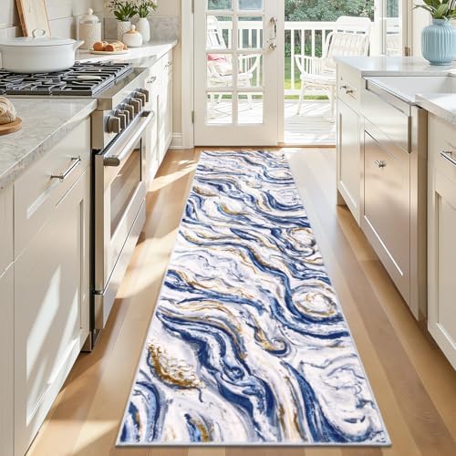 Yamaziot 2x8 Washable Modern Abstract Runner Rug Non-Slip for Hallways by Yamaziot