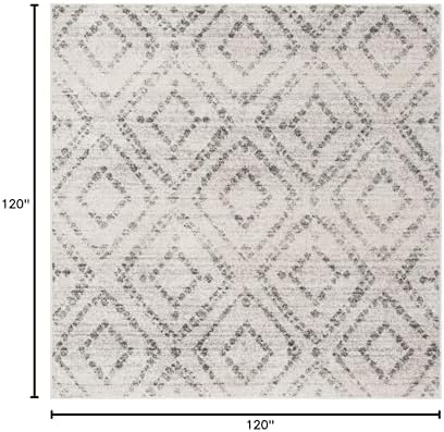 SAFAVIEH Adirondack Square Rug 10', Boho Light Grey & Grey ADR131C - Image 2