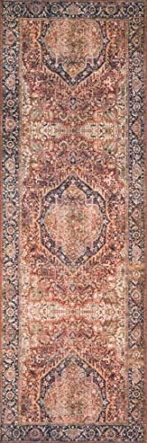 Loloi Layla Red/Navy 2'-6" x 12'-0" Runner Rug - Image 3