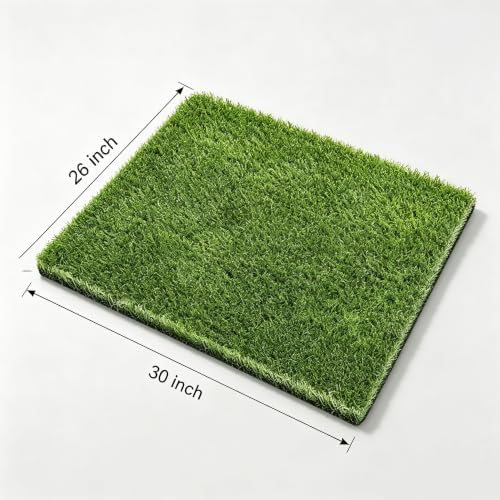 Artificial Grass Pee Pads for Dogs Potty, 26"x30" Reusable Grass Patch, Fake Grass Mat for Balcony/Indoor/Outdoor, Washable Pet Training Turf with Drainage Holes, Easy to Clean - Image 2