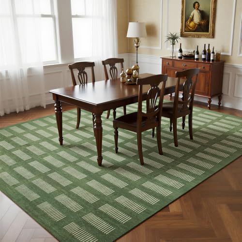 Washable Rugs 8x10 Area Rugs for Living Room,Ultra Soft Faux Wool Retro Carpets,Non Slip Backing,Durable Edge Binding,Stain Resistant,The Large Carpet for Bed Room,Dining Room,Office Decor - Image 6