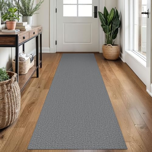 EARTHALL Washable Runner Rug, Non Slip Hallway Runner, 2x7 Ft, Dark Gray by Unknown