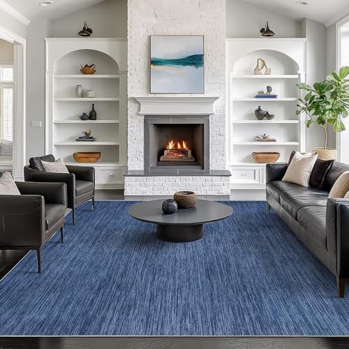 Valenrug 6x9 Area Rugs Non Slip, Large Washable Rugs for Living Room, Navy by Valenrug