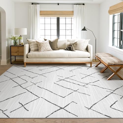 kakania Washable 10x12 Area Rug for Living Room: Boho Geometry Home Decor - Image 6