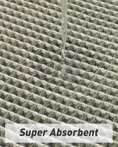 Upgraded Waffle Bath Mat Runner Absorbent Non Slip Bathroom Mat, 2' x 4' - Image 2
