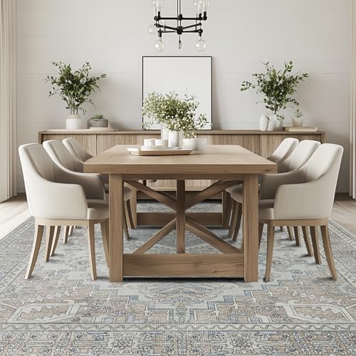 5x7 Washable Area Rugs for Living Room,Bedroom,Dining Room- Retro Taupe - Image 6