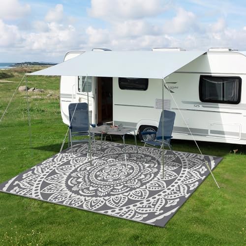 Bsmathom Waterproof Outdoor Rug 5'x8' Grey - Image 5