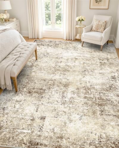 OLANLY 5x7 Washable Area Rug, Soft Non Slip Carpet for Bedroom Living Room by OLANLY