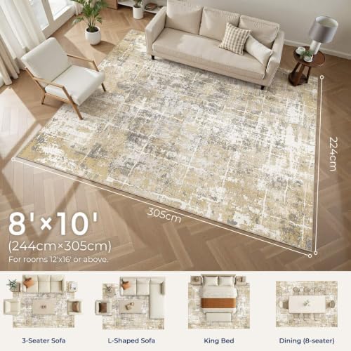 DMOYEST Area Rug Living Room Rugs 8x10 Washable Abstract Carpet - Image 2