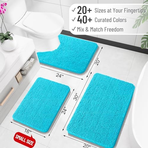 OLANLY Large Bathroom Rugs 50x30, Extra Soft Absorbent Chenille Bath Rugs - Image 2