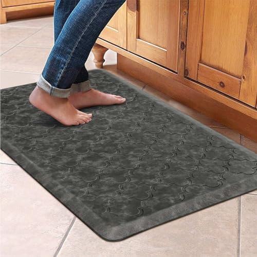 WISELIFE Kitchen Mat, Cushioned Anti Fatigue Floor Mat, 17.3"x28" Grey by WiseLife