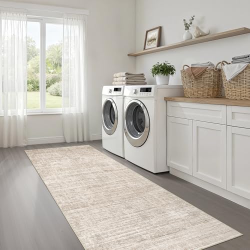 LOONGRUG Runner Rug 3x10 Machine Washable Non-Slip Neutral Modern Rug Beige - Image 6