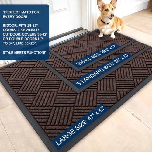 OLANLY Front Door Mat Outside Entrance 47x32, Waterproof Heavy-Duty Doormat - Image 2