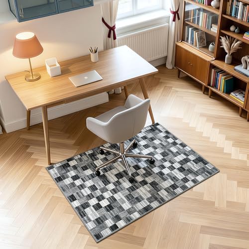 Terrug Black and White Checkered Rug for Entryway, 2x3 Small Area Rugs - Image 3