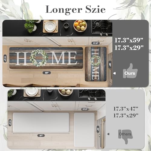 KIMODE Kitchen Floor Mats Cushioned Anti Fatigue Kitchen Rugs Sets of 2 - Image 4