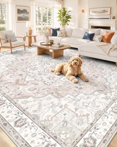 OLANLY 8x10 Washable Area Rug, Soft Non Slip Carpet for Bedroom Living Room by OLANLY